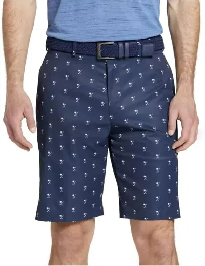 Walter Hagen Men's Performance 10" Golf Shorts In Palm Club Navy In Multi