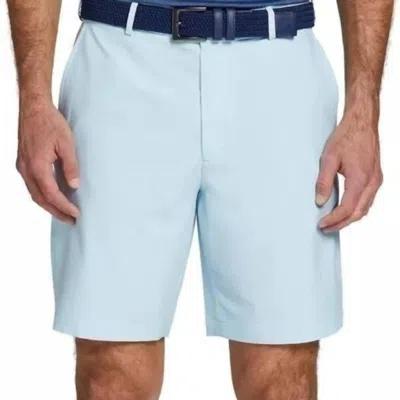 Walter Hagen Men's Performance Micro Lines Golf Shorts In Soft Blue In Multi