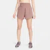 Walter Hagen Nike One Shorts Women's Brown Dri-fit Brief-lined Ultra High-waisted Kfc62 In Brown