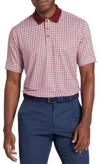 Walter Hagen Performance 11 Polo Men's Pink Houndstooth Pullover Srt308 In Pink