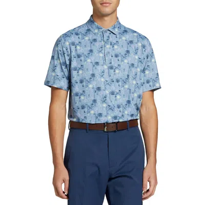 Walter Hagen Performance 11 Polo Shirt Men's Desert Gray Short Sleeve Srt709 In Blue