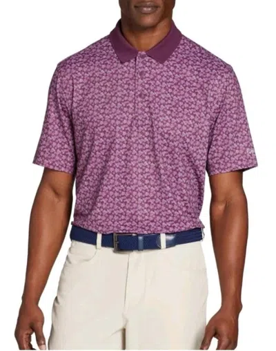 Walter Hagen Performance P11 Dogwood Ditsy Golf Polo In Beet Purple In Multi