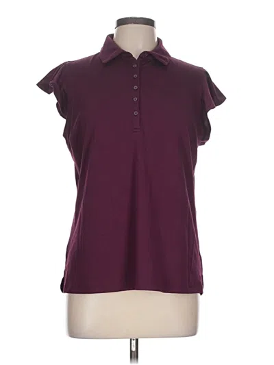 Pre-owned Walter Hagen Short Sleeve Polo Shirt In Burgundy