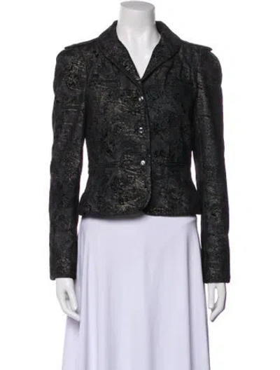 Pre-owned Walter Patterned Blazer In Black