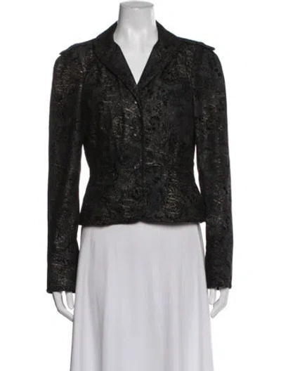 Pre-owned Walter Patterned Blazer In Black