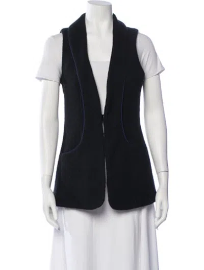 Pre-owned Walter Patterned Vest In Black