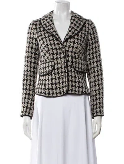 Pre-owned Walter Plaid Print Blazer In Gray