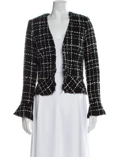 Pre-owned Walter Plaid Print Evening Jacket In Black