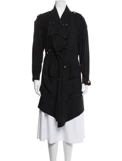 Pre-owned Walter Silk Coat In Black
