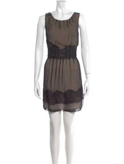 Pre-owned Walter Silk Mini Dress In Black