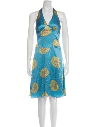 Pre-owned Walter Silk Mini Dress In Blue