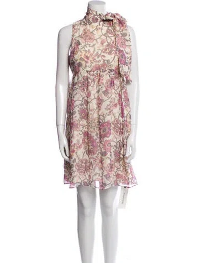 Pre-owned Walter Silk Mini Dress In Multi