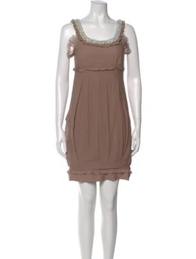 Pre-owned Walter Silk Mini Dress In Pink