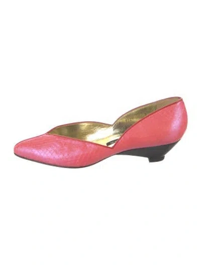 Pre-owned Walter Steiger Leather Animal Print Pumps In Pink