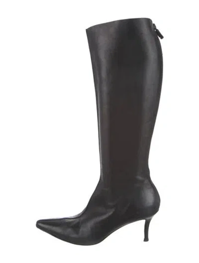 Pre-owned Walter Steiger Leather Boots In Black