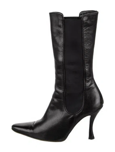 Pre-owned Walter Steiger Leather Boots In Black