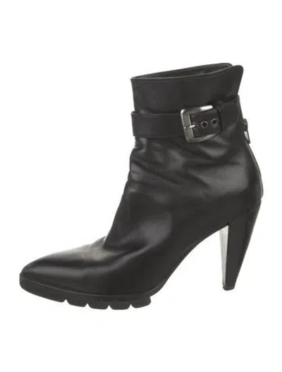 Pre-owned Walter Steiger Leather Boots In Black