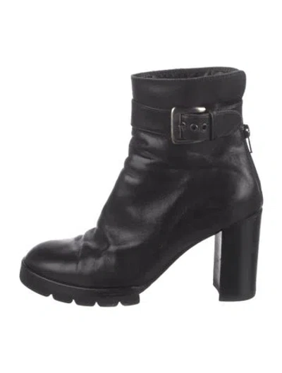 Pre-owned Walter Steiger Leather Boots In Black
