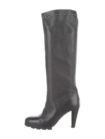 Pre-owned Walter Steiger Leather Boots In Grey