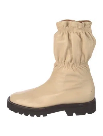 Pre-owned Walter Steiger Leather Combat Boots In Neutral