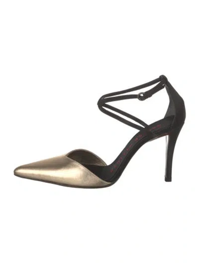 Pre-owned Walter Steiger Leather D'orsay Pumps In Gold