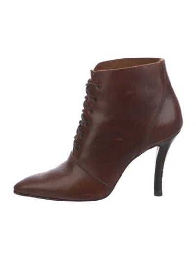 Pre-owned Walter Steiger Leather Lace-up Boots In Brown
