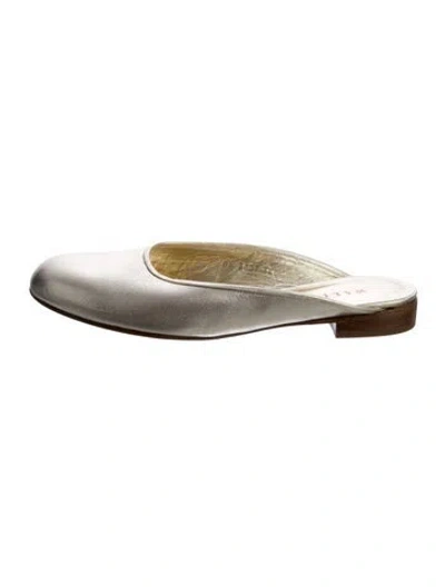 Pre-owned Walter Steiger Leather Mules In Gold