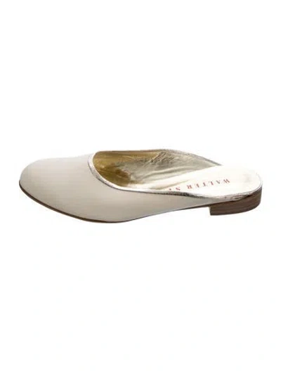 Pre-owned Walter Steiger Leather Mules In Neutral