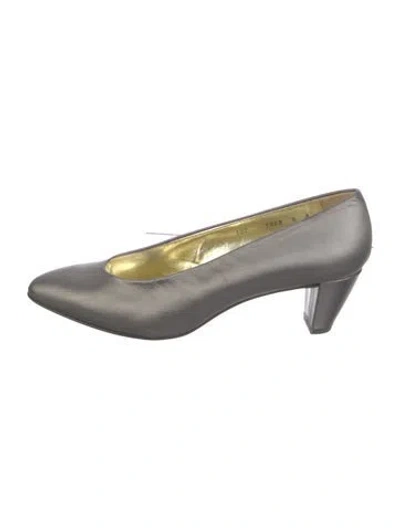 Pre-owned Walter Steiger Leather Pumps In Metallic/silver