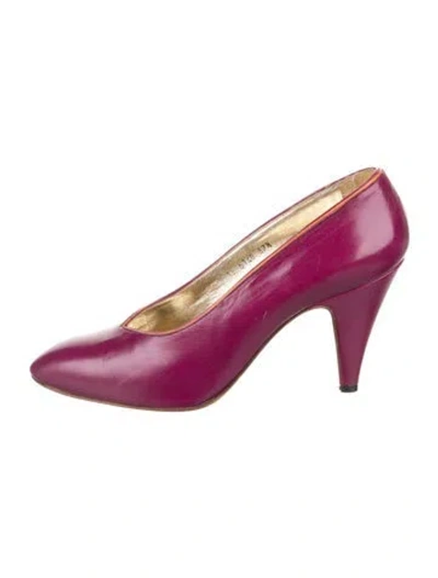 Pre-owned Walter Steiger Leather Pumps In Purple