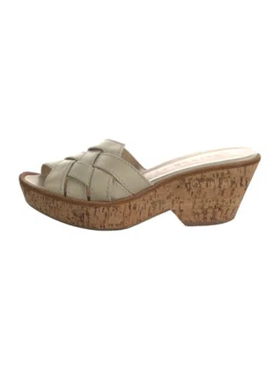 Pre-owned Walter Steiger Leather Slides In Neutrals