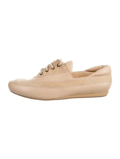 Pre-owned Walter Steiger Leather Sneakers In Neutral