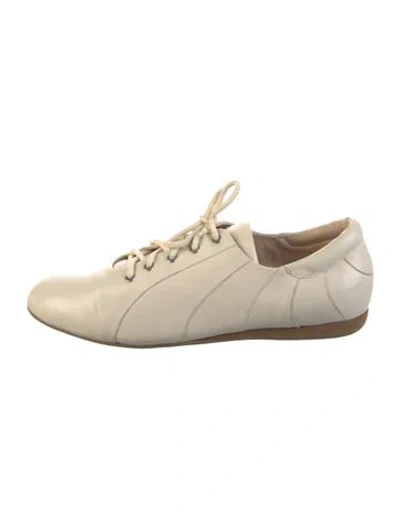 Pre-owned Walter Steiger Leather Sneakers In Neutral