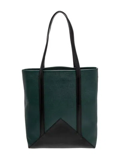 Pre-owned Walter Steiger Leather Tote In Green