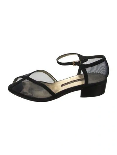 Pre-owned Walter Steiger Mesh Pumps In Black