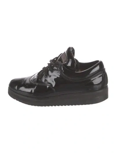 Pre-owned Walter Steiger Patent Leather Flats In Black