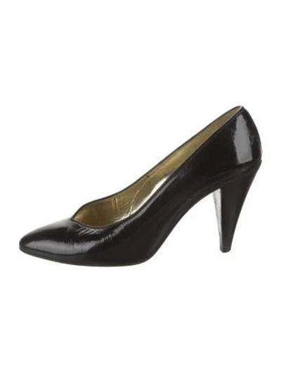 Pre-owned Walter Steiger Patent Leather Pumps In Black
