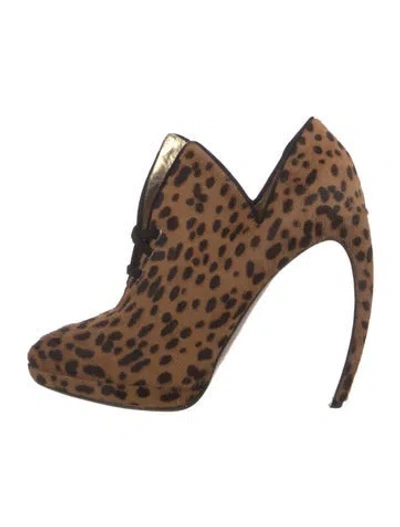 Pre-owned Walter Steiger Ponyhair Animal Print Pumps In Multi