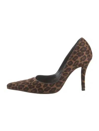 Pre-owned Walter Steiger Ponyhair Animal Print Pumps In Neutrals