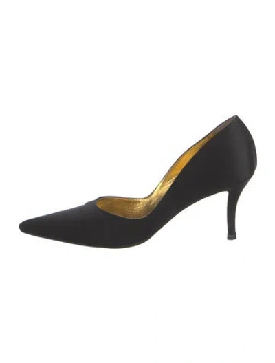 Pre-owned Walter Steiger Satin Pumps In Black