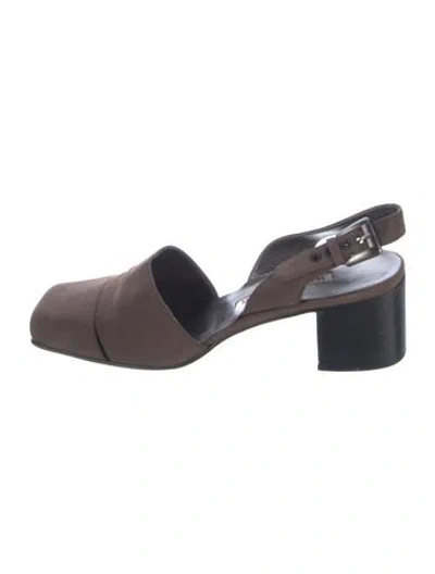 Pre-owned Walter Steiger Slingback Pumps In Brown