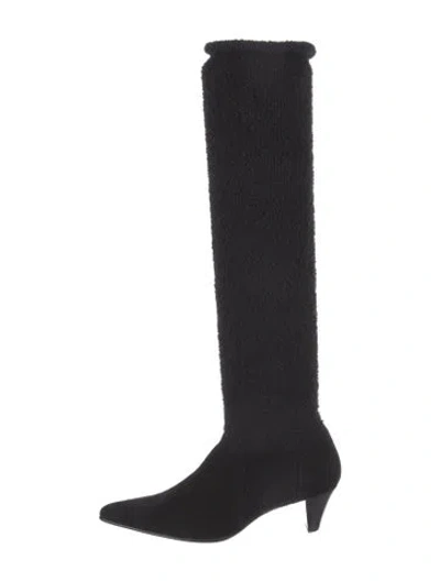 Pre-owned Walter Steiger Suede Boots In Black
