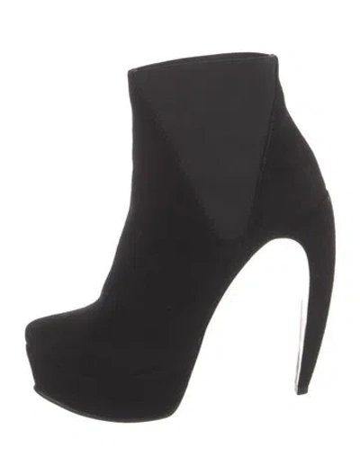 Pre-owned Walter Steiger Suede Boots In Black