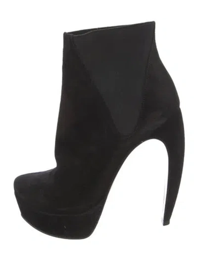 Pre-owned Walter Steiger Suede Boots In Black