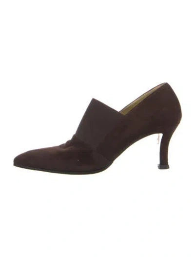 Pre-owned Walter Steiger Suede D'orsay Pumps In Brown