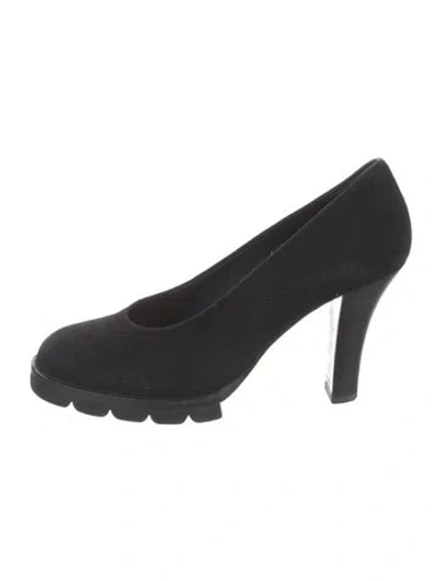 Pre-owned Walter Steiger Suede Pumps In Black