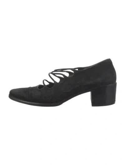 Pre-owned Walter Steiger Suede Pumps In Black