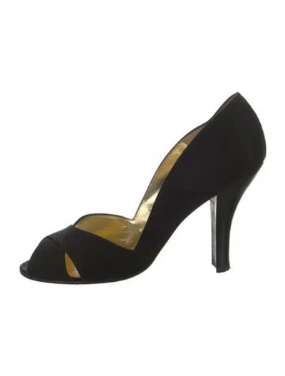 Pre-owned Walter Steiger Suede Pumps In Black