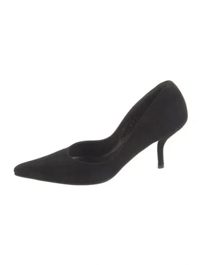 Pre-owned Walter Steiger Suede Pumps In Black