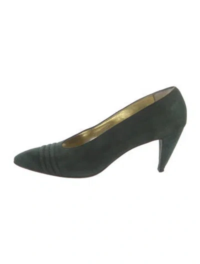 Pre-owned Walter Steiger Suede Pumps In Green